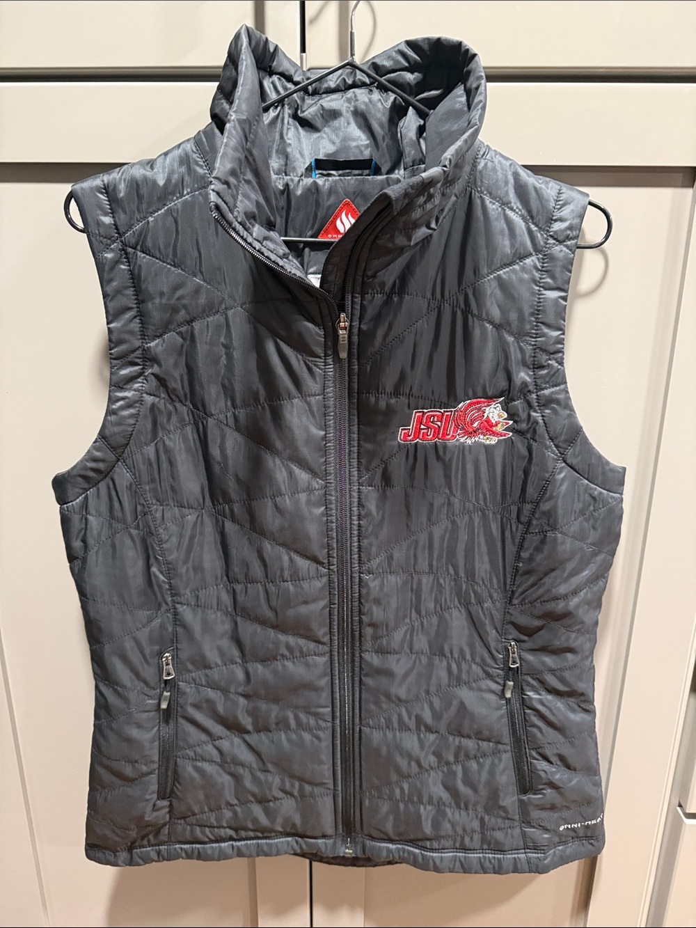 JSU Embroidered Black Quilted Columbia Omni-Heat Vest HTF! 🐔